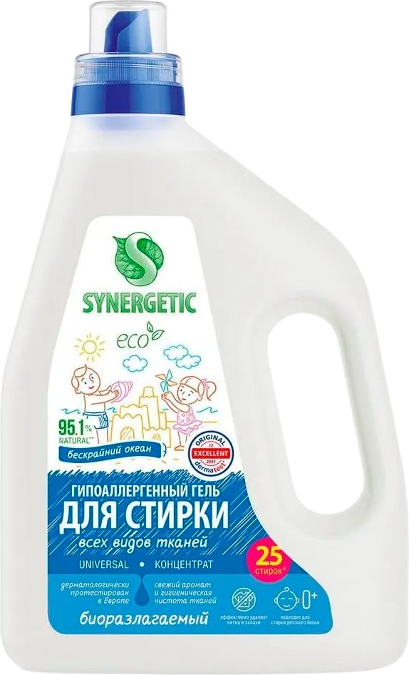 

Гель для стирки Synergetic Universal биоразлагаемый 1.5 л