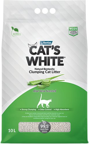 Наполнитель для туалета Cat's White Aloe Vera Scented 10 л