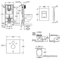 Унитаз подвесной Grohe Bau Ceramic 39586000