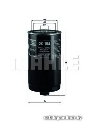 Масляный фильтр Mahle Knecht OC105