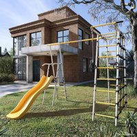 Игровой комплекс Romana Богатырь 103.07.06 (без качелей, серый/желтый)