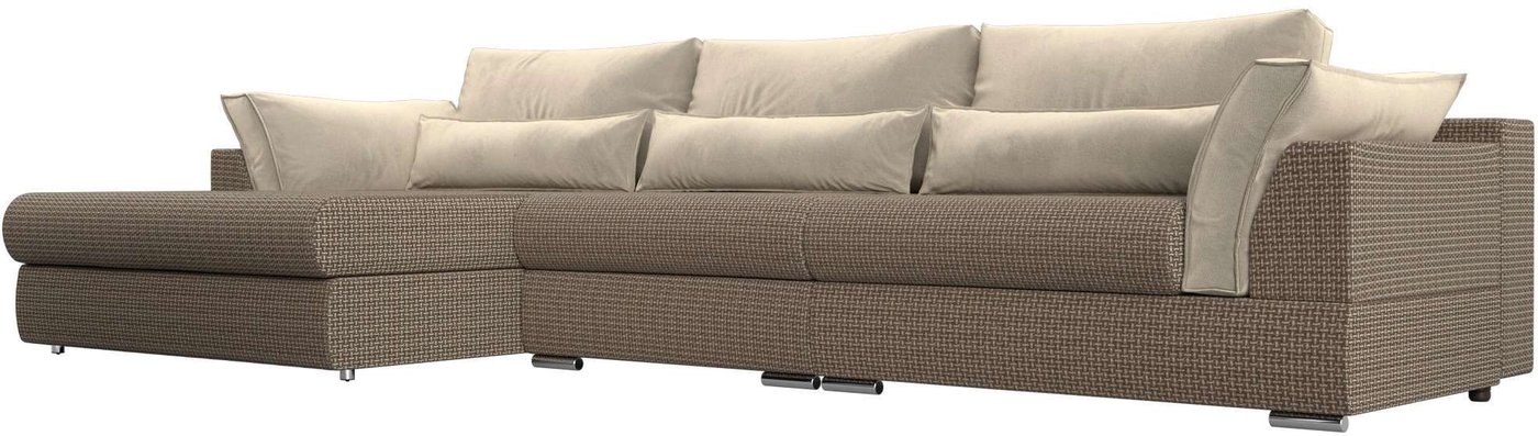 

Угловой диван Mebelico Пекин Long 116154L (левый, корфу/микровельвет, коричневый)