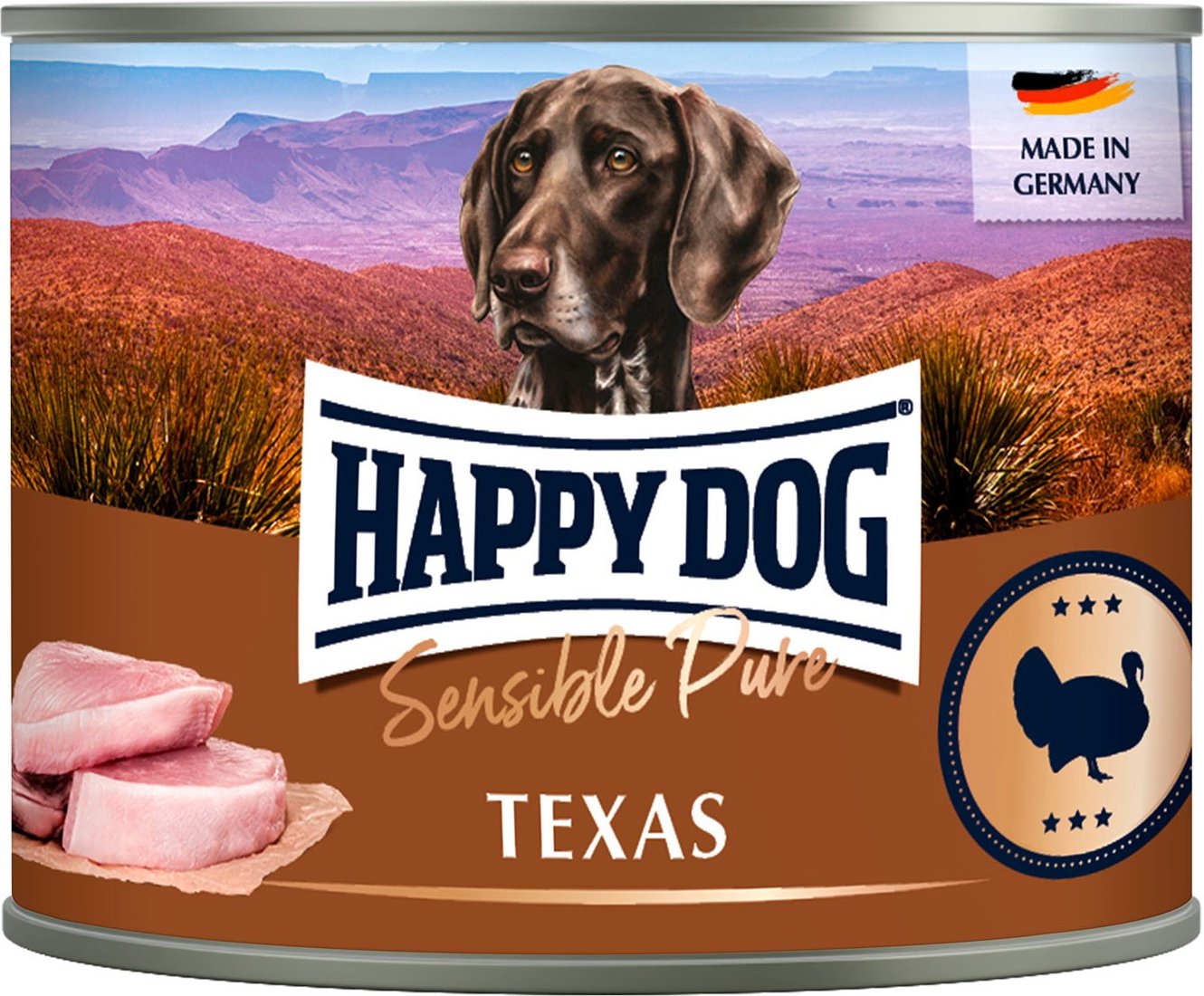 

Консервированный корм для собак Happy Dog Sensible Texas Индейка 200 г