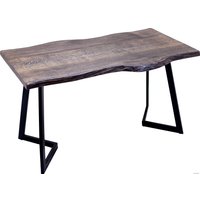 Кухонный стол Buro7 Уиллис 110 (с обзолом, дуб мореный/черный)