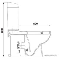 Унитаз напольный Керамин Женева с двухрежимной арматурой и сидением из дюропласта