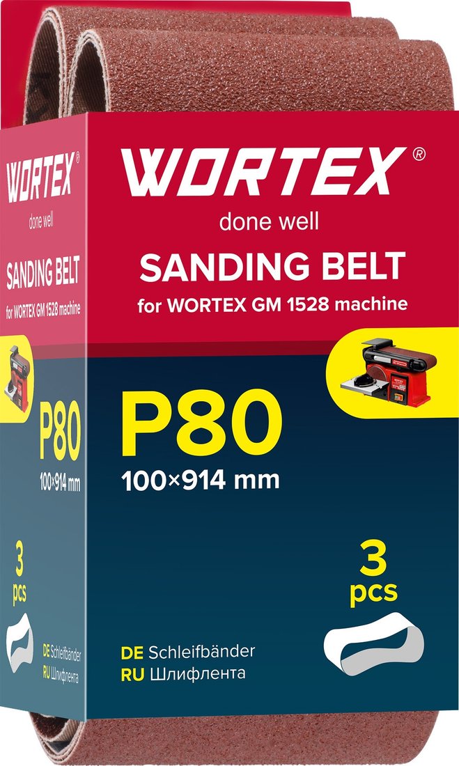 Набор шлифлент Wortex 1325975 (3шт)
