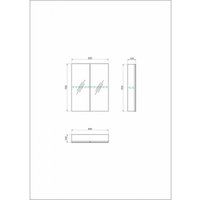  Какса-А Шкаф с зеркалом для ванной Лайт 55 460686