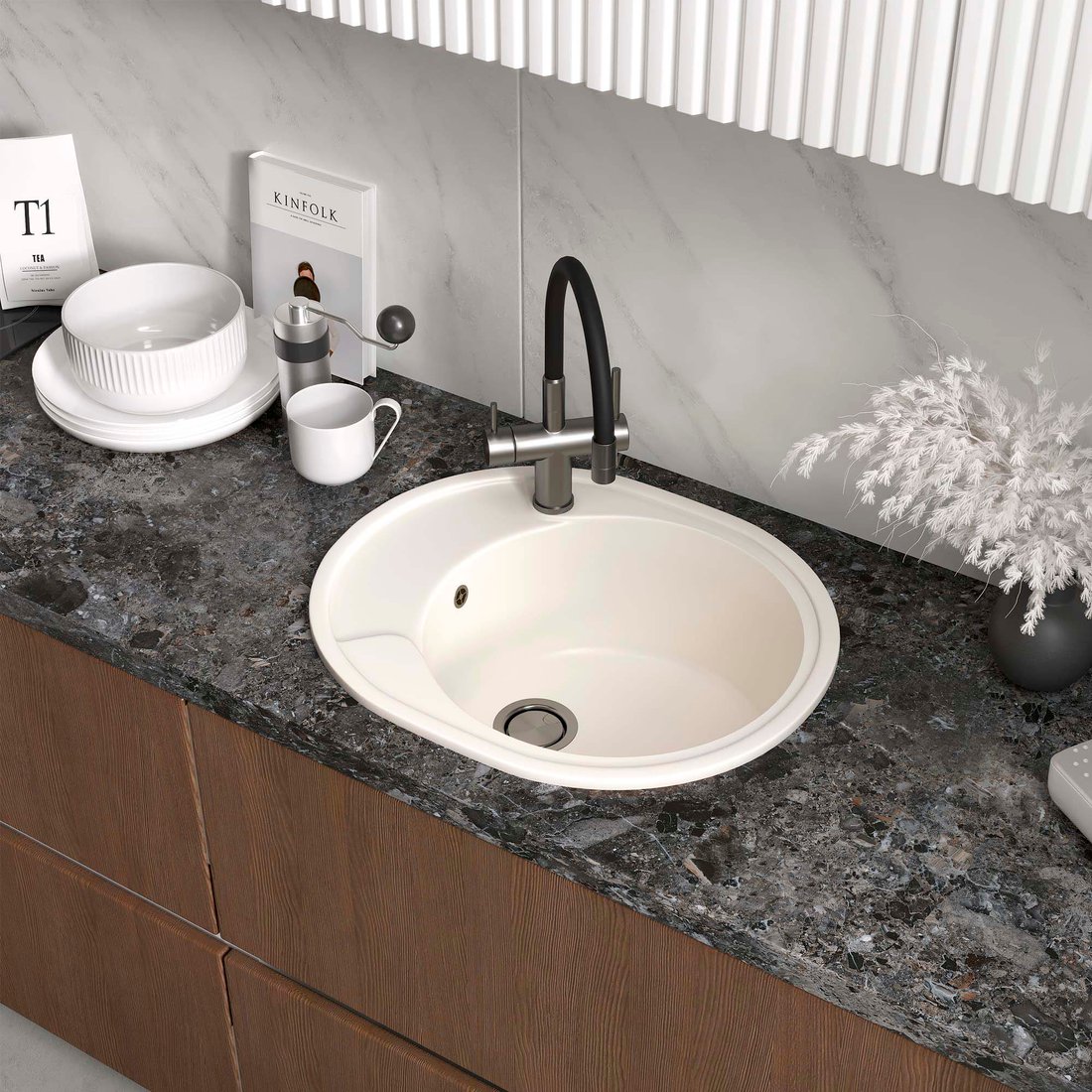 

Кухонная мойка Reflexion Allonge RF0658WH