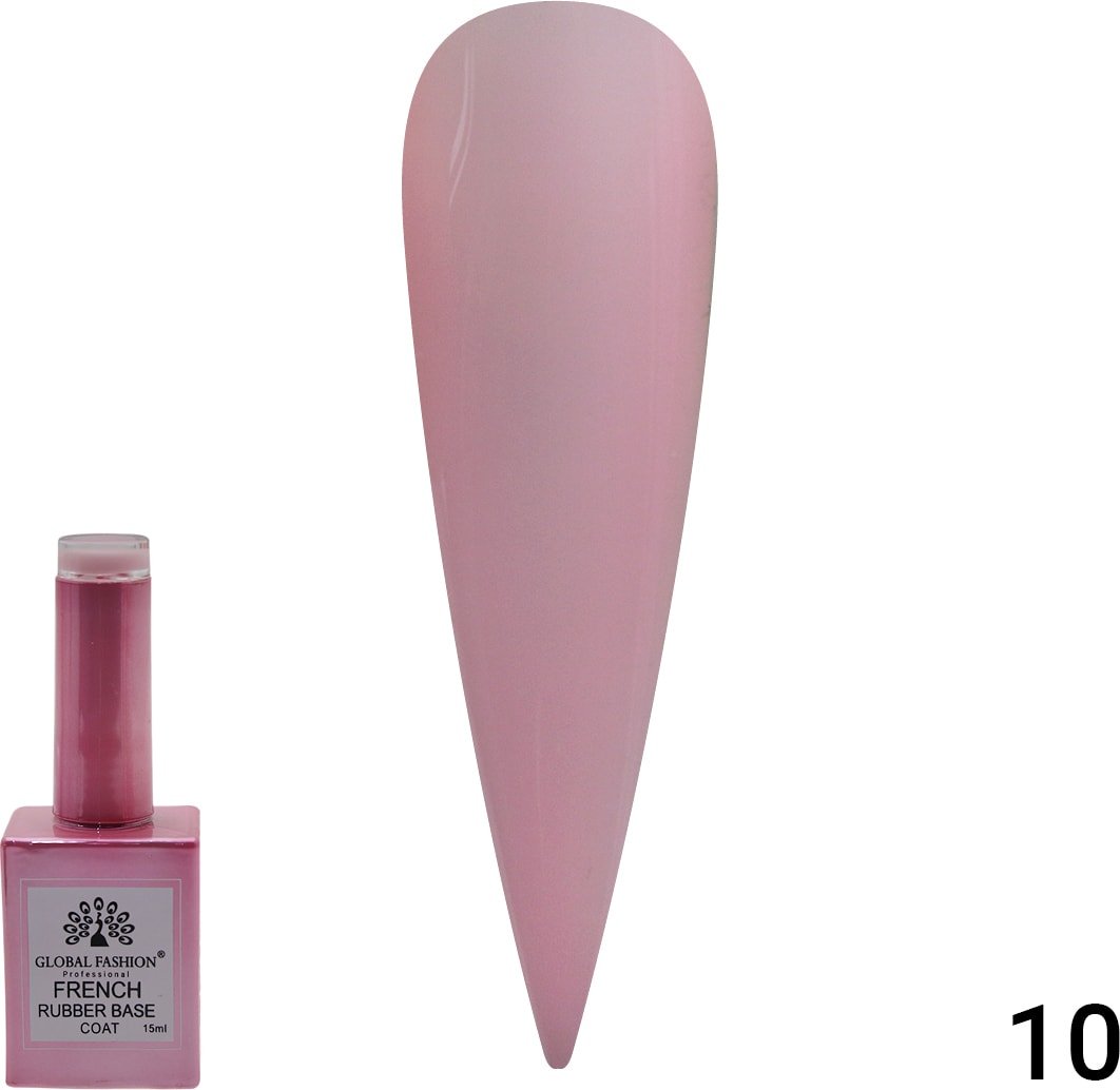

Основа Global Fashion Rubber Base Coat French (тон 10) 15 мл