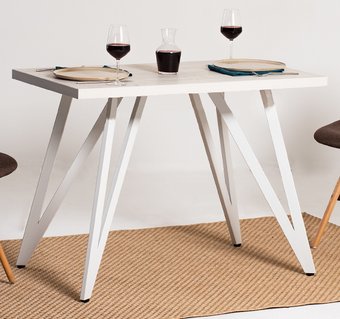 Кухонный стол Millwood Женева 2 Л 160x80 (18 мм, дуб белый Craft/белый)