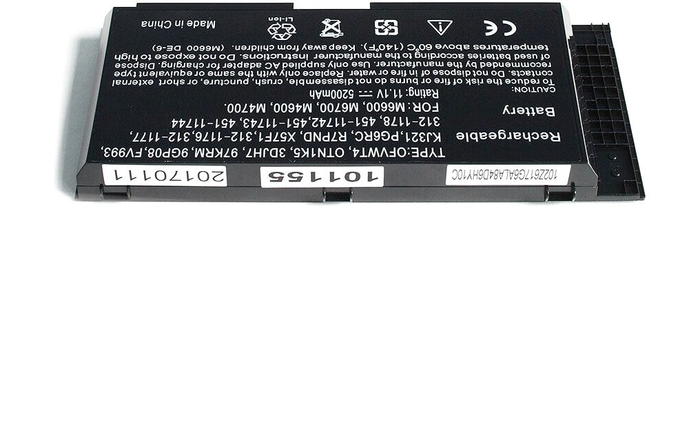 

Аккумуляторы для ноутбуков Копия Dell Precision M4600, M4700, M6600, M6700 Series 11.1V 4400mAh