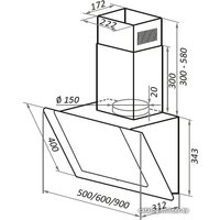 Кухонная вытяжка MAUNFELD Wind 60 (черный)