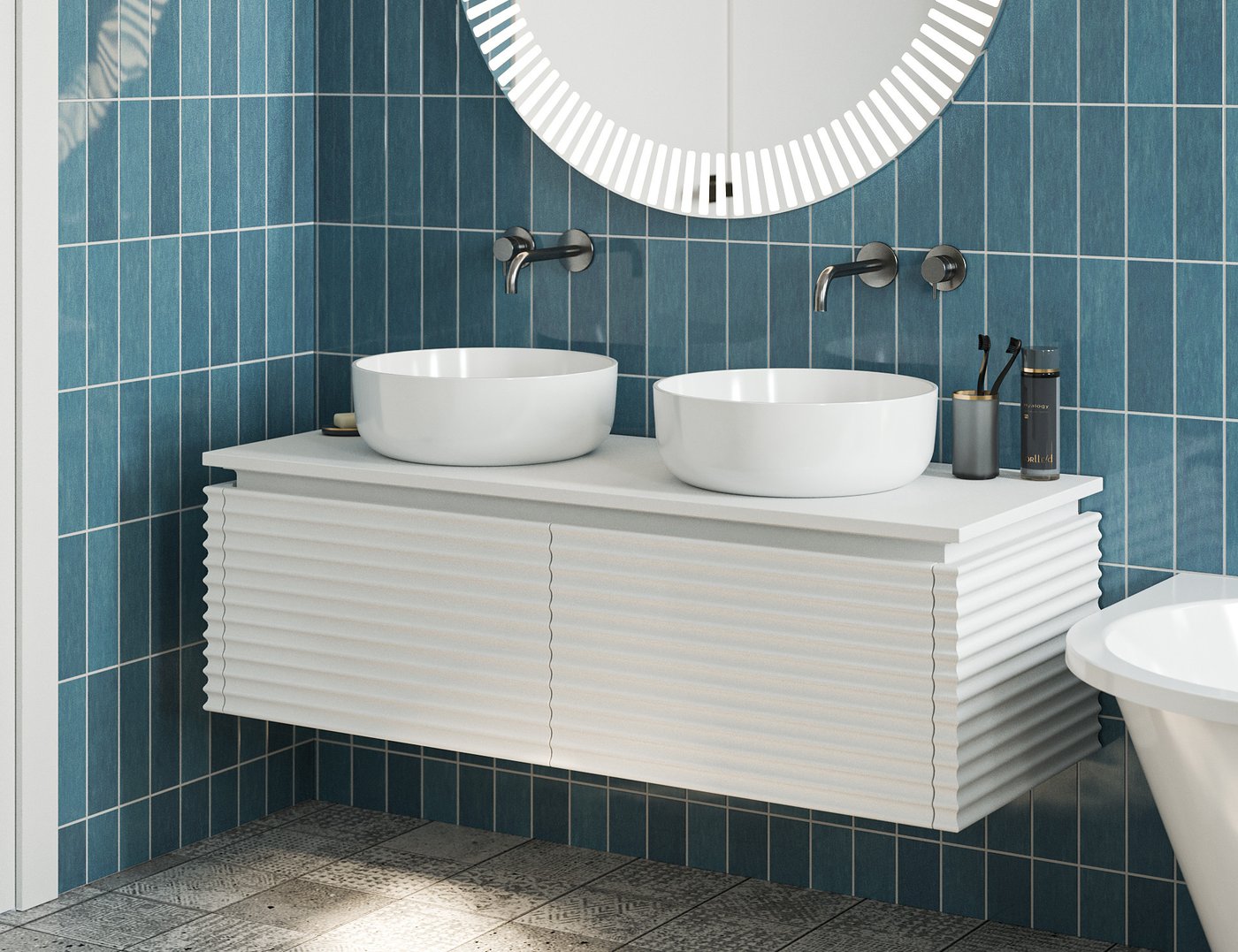 

Belux Тумба под умывальник Belux Дубай НП 128 (18, белый матовый)