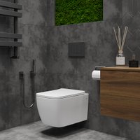 Унитаз подвесной Roxen Cube Bidet 530135-01X Rimless Soft Close с функцией биде