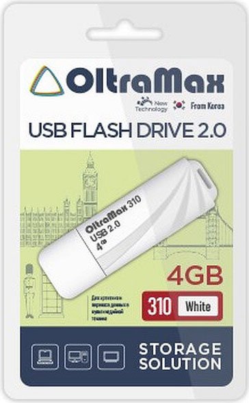 

USB Flash OltraMax 310 4GB (белый)