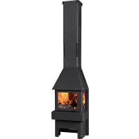 Свободностоящая печь-камин ЭкоКамин Бавария Три стекла (ПКТ 031)