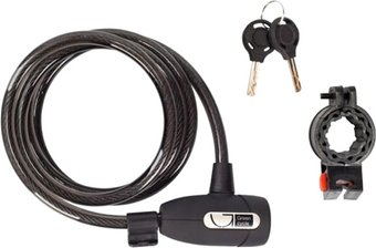 Тросовый велосипедный замок Green Cycle GLK-220 8х150