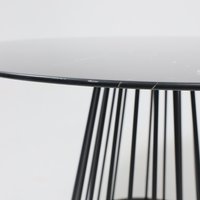 Кухонный стол AksHome Goto 120x75 (черный мрамор/черный)