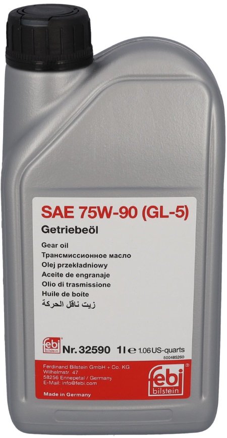 

Трансмиссионное масло Febi bilstein SAE 75W-90 GL-5 32590 1л (желтый)