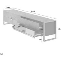 Тумба Involux ТВ Неаполь 6162 (черный мрамор/графит/черный глянец/металл золото)