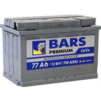 Автомобильный аккумулятор BARS Premium 77 R+ (77 А·ч) + Бесплатная диагностика подвески или -30% на замену масла