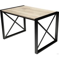 Кухонный стол Buro7 Лофт 110 (классика, дуб беленый/черный)