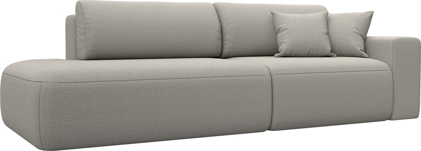 

Диван Лига диванов Лига-036 НПБ Модерн подлокотник справа 124761 (рогожка амур бежевый)