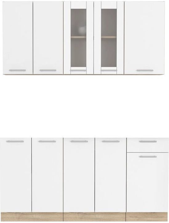 

Готовая кухня Интерлиния Мила 16-60 без столешницы (белый платинум)