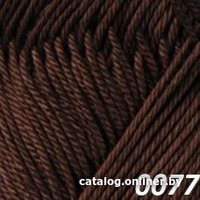 Пряжа для вязания Yarnart Begonia 100% мерсеризованный хлопок 77 50 г (169 м, шоколад)