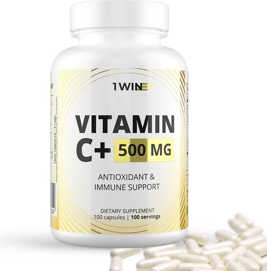 Витамины, минералы 1WIN Vitamin С 500 мг (100 капсул)