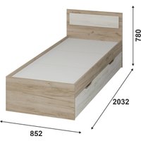 Кровать Тащи в дом Гармония КР607 80х200 (крафт серый/крафт белый)