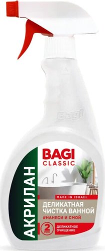 Средство для акриловых ванн Bagi Classic Акрилан Деликатная чистка 400 мл