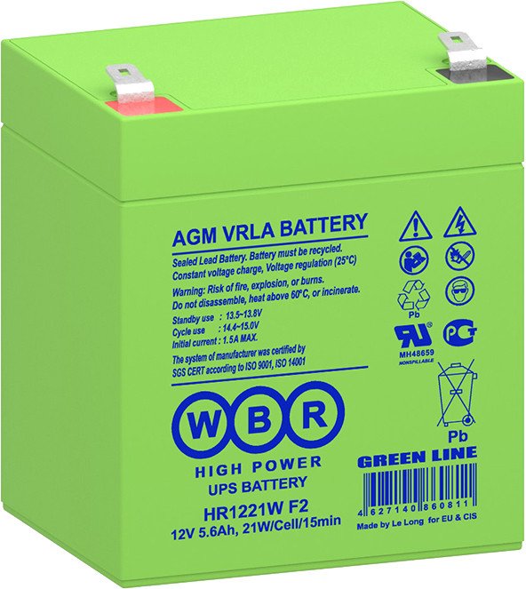 Аккумулятор для ИБП WBR HR1221W F2