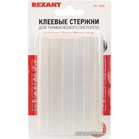 Клеевые стержни Rexant 09-1260 (12 шт, прозрачный светящийся)