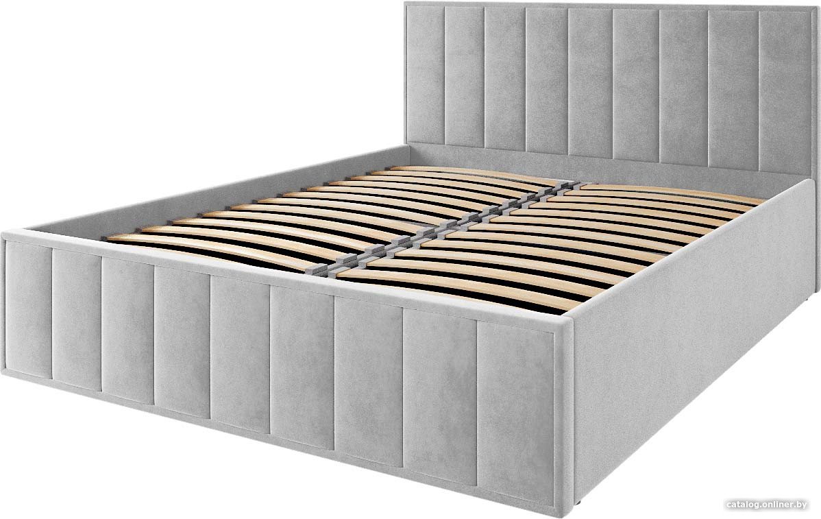 Кровать ДСВ Лана 1.4 с ПМ 140x200 (серый софт)
