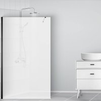 Душевая стенка Saniteco Walk-In SN-W6TB110 (110x200, прозрачное стекло, черный профиль)