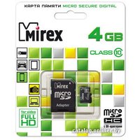 Карта памяти Mirex microSDHC (Class 10) 4GB (13613-AD10SD04)