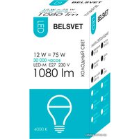 Светодиодная лампочка Belsvet LED-M A60 E27 12 Вт 4000 К