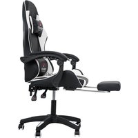 Игровое (геймерское) кресло Calviano 1590 (PU, черный/белый)