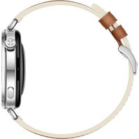 Умные часы Huawei Watch GT 6 41 мм (серебристый, с коричневым кожаным ремешком, международная версия)