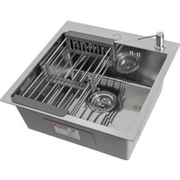 Кухонная мойка ARFEKA ECO AR мойка 500*500, коландер, дозатор SATIN DECOR MILLET GRAINS