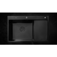 Кухонная мойка Astir Decor PVD Black C78x51BL (с сифоном, дозатором и коландером)