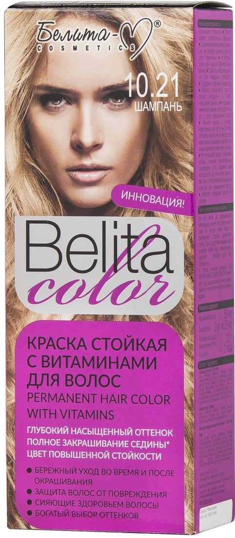

Крем-краска для волос Белита-М Belita Color 10.21 шампань