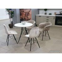 Кухонный стол Sheffilton SHT-T2 (черный муар/белый)