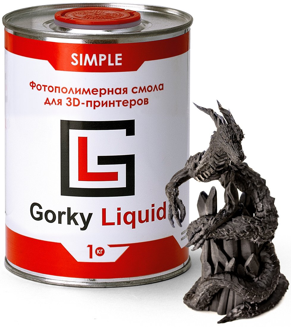 

Фотополимер Gorky Liquid Simple 1 кг (черный)