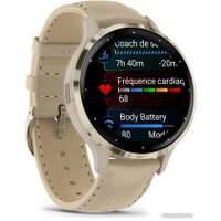 Умные часы Garmin Venu 3S (френч-грей, с кожаным ремешком)