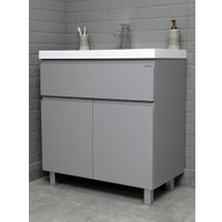  Домино Тумба под умывальник Unit 80 Graffo В1 (светло-серый матовый)