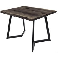 Кухонный стол Buro7 Уиллис 120 (с обзолом и сучками, дуб мореный/черный)