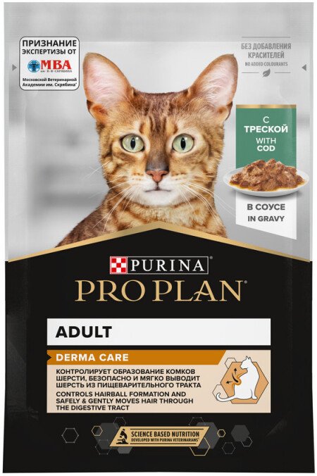 Пресервы Pro Plan Adult Derma Care с треской 85 г