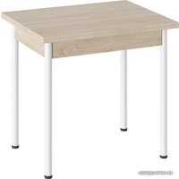 Кухонный стол Трия Родос Тип 2 с опорой d40 (белый муар/дуб сонома)